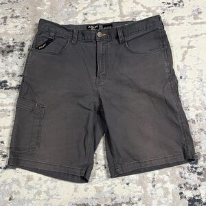 Ariat Rebar Shorts Men’s Sz 35 M4 Relaxed Dura Stretch Work Tough Field Gray